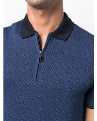Corneliani Embroidered Short Sleeve Polo Shirt