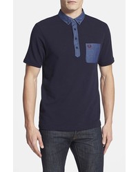 Fred Perry Extra Trim Fit Colorblock Cotton Piqu Polo