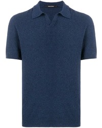 Tagliatore Fine Knit Textured Polo Shirt