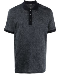 BOSS Grid Pattern Cotton Polo Shirt