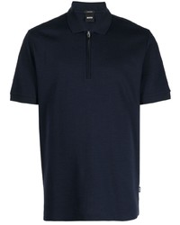 BOSS Half Zip Cotton Polo Shirt