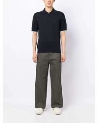 N.Peal Knitted Half Zip Polo Shirt