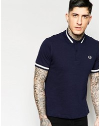 Fred Perry Laurel Wreath Polo Shirt With Single Tip In Navy