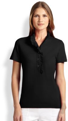 Tory burch 2025 lidia ruffle polo