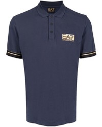 Ea7 Emporio Armani Logo Embossed Polo Shirt