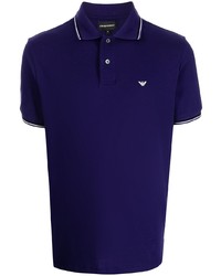 Emporio Armani Logo Embroidered Cotton Polo Shirt