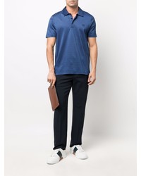 Canali Logo Embroidered Polo Shirt