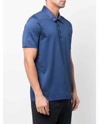 Canali Logo Embroidered Polo Shirt