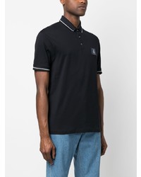 Armani Exchange Logo Patch Contrasting Trim Polo Shirt