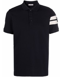 Moncler Logo Patch Striped Sleeve Polo Shirt