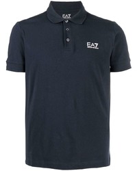 Ea7 Emporio Armani Logo Print Short Sleeve Polo Shirt