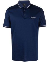Armani Exchange Logo Print Short Sleeved Polo Shirt