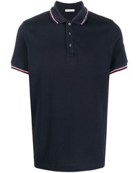 Moncler Logo Stripe Tipping Polo Shirt