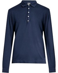 Massimo Alba Long Sleeved Cotton And Cashmere Blend Polo Shirt