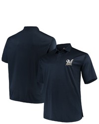 FANATICS Majestic Navy Milwaukee Brewers Big Tall Solid Birdseye Polo At Nordstrom