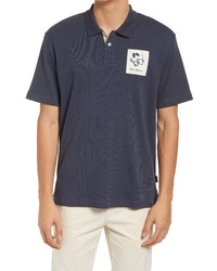 Ted Baker London Marden Rib Polo In Navy At Nordstrom
