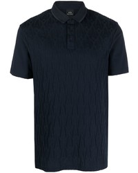 Armani Exchange Monogram Embossed Polo Shirt