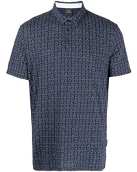 Armani Exchange Monogram Pattern Cotton Polo Shirt