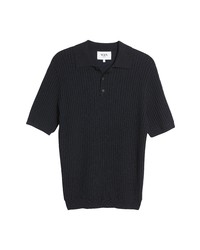 WAX LONDON Naples Ribbed Polo In Midnight At Nordstrom