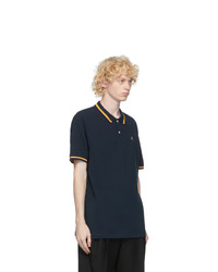 Loewe Navy Anagram Embroidered Polo