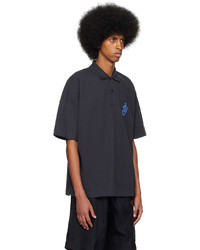 JW Anderson Navy Anchor Patch Polo