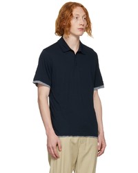 Vince Navy Double Layer Polo