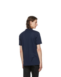 Ps By Paul Smith Navy Pique Zebra Polo