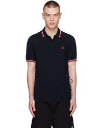 Fred Perry Navy Red Twin Tipped Polo