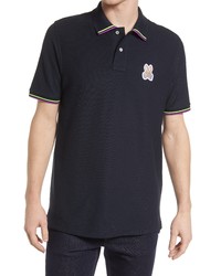 Psycho Bunny Noah Tipped Pique Polo In Navy At Nordstrom