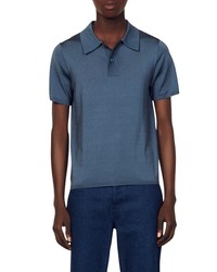 Sandro Pablo Polo Sweater In Blue Grey At Nordstrom
