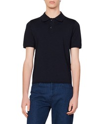 Sandro Pablo Polo Sweater In Navy Blue At Nordstrom