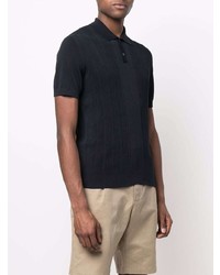 Drumohr Panelled Knit Polo Top