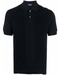 Drumohr Panelled Knit Polo Top