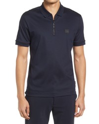 BOSS Paras 10 Cotton Polo Shirt In Dark Blue At Nordstrom