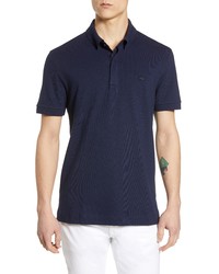 Lacoste Paris Regular Fit Stretch Polo In Navy Blue At Nordstrom