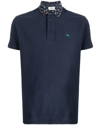 Etro Pegaso Embroidered Cotton Polo Shirt