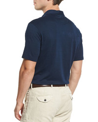 Peter Millar Perfect Short Sleeve Pique Polo Shirt Barche