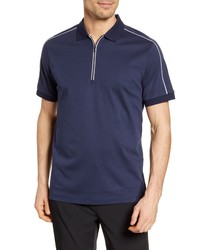 Bugatchi Pima Cotton Zip Polo