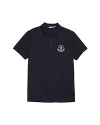 Moncler Pique Polo In Blue At Nordstrom