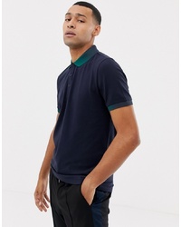 BOSS Playlist Contrast Collar Polo In Navy