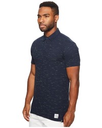 Scotch & Soda Polo In Melange Pique Quality With Subtle Damagings Clothing
