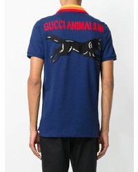 Gucci Polo Shirt With Wolf Appliqu