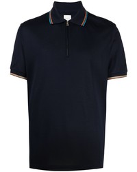 Paul Smith Rainbow Stripe Detail Cotton Polo Shirt
