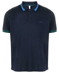 Sun 68 Ratlla Maniga Contrasting Trim Polo Shirt