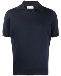 Brunello Cucinelli Rib Trimmed Cotton Polo Shirt