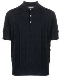 Emporio Armani Ribbed Knit Cotton Polo Shirt