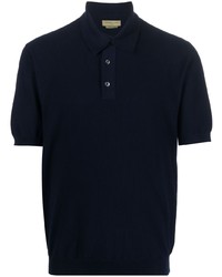 Corneliani Ribbed Knit Cotton Polo Shirt