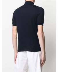 Tagliatore Ribbed Short Sleeve Polo Shirt