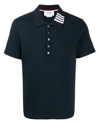 Thom Browne Ribbed Short Sleeve Polo Shirt