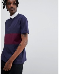 ASOS DESIGN Rugby Polo Shirt With Contrast Panel
